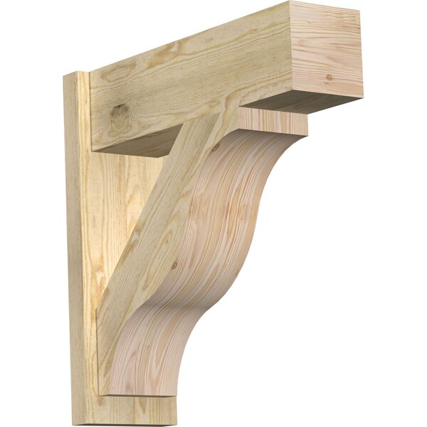 Ekena Millwork Funston Block Rough Sawn Outlooker, Douglas Fir, 8"W x 26"D x 26"H OUT08X26X26FST05RDF - main